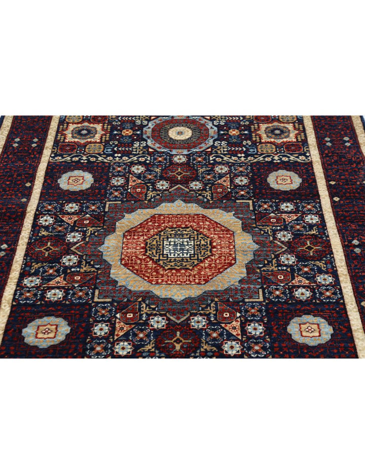 Hand Knotted Fine Mamluk Wool Rug 4' 1" x 6' 5" - No. AT73240