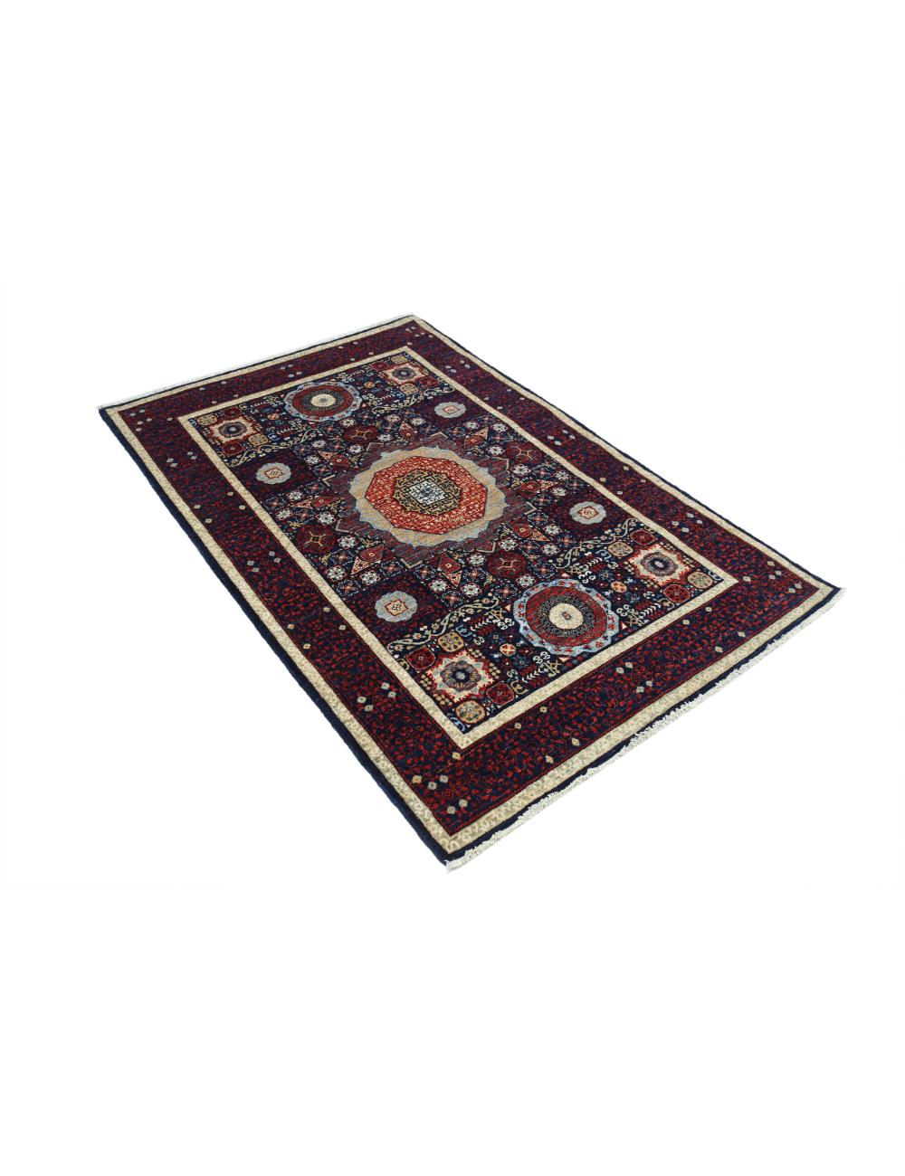 Hand Knotted Fine Mamluk Wool Rug 3' 11" x 6' 1" - No. AT27889