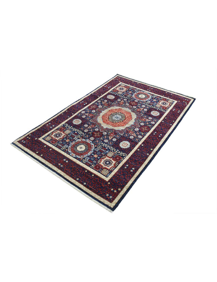 Hand Knotted Fine Mamluk Wool Rug 3' 11" x 6' 1" - No. AT27889
