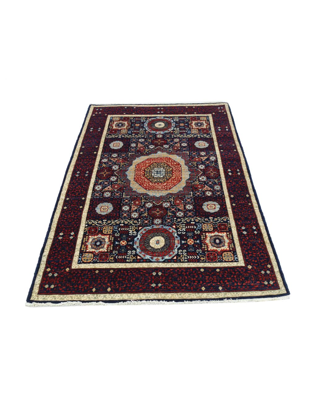 Hand Knotted Fine Mamluk Wool Rug 3' 11" x 6' 1" - No. AT27889