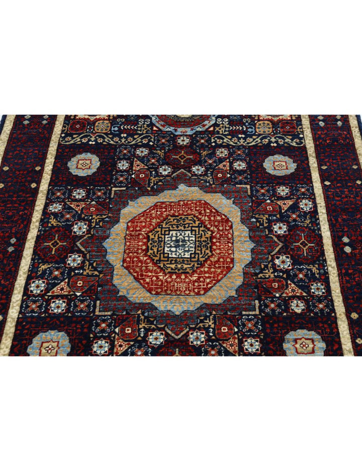 Hand Knotted Fine Mamluk Wool Rug 3' 11" x 6' 1" - No. AT27889