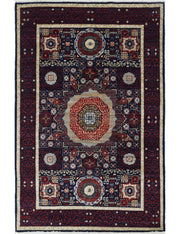 Hand Knotted Fine Mamluk Wool Rug 3' 11" x 6' 1" - No. AT27889