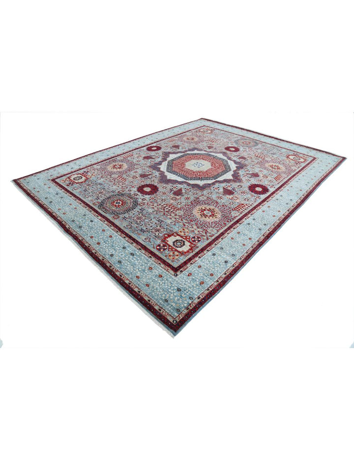 Hand Knotted Fine Mamluk Wool Rug 8' 10" x 11' 8" - No. AT93724