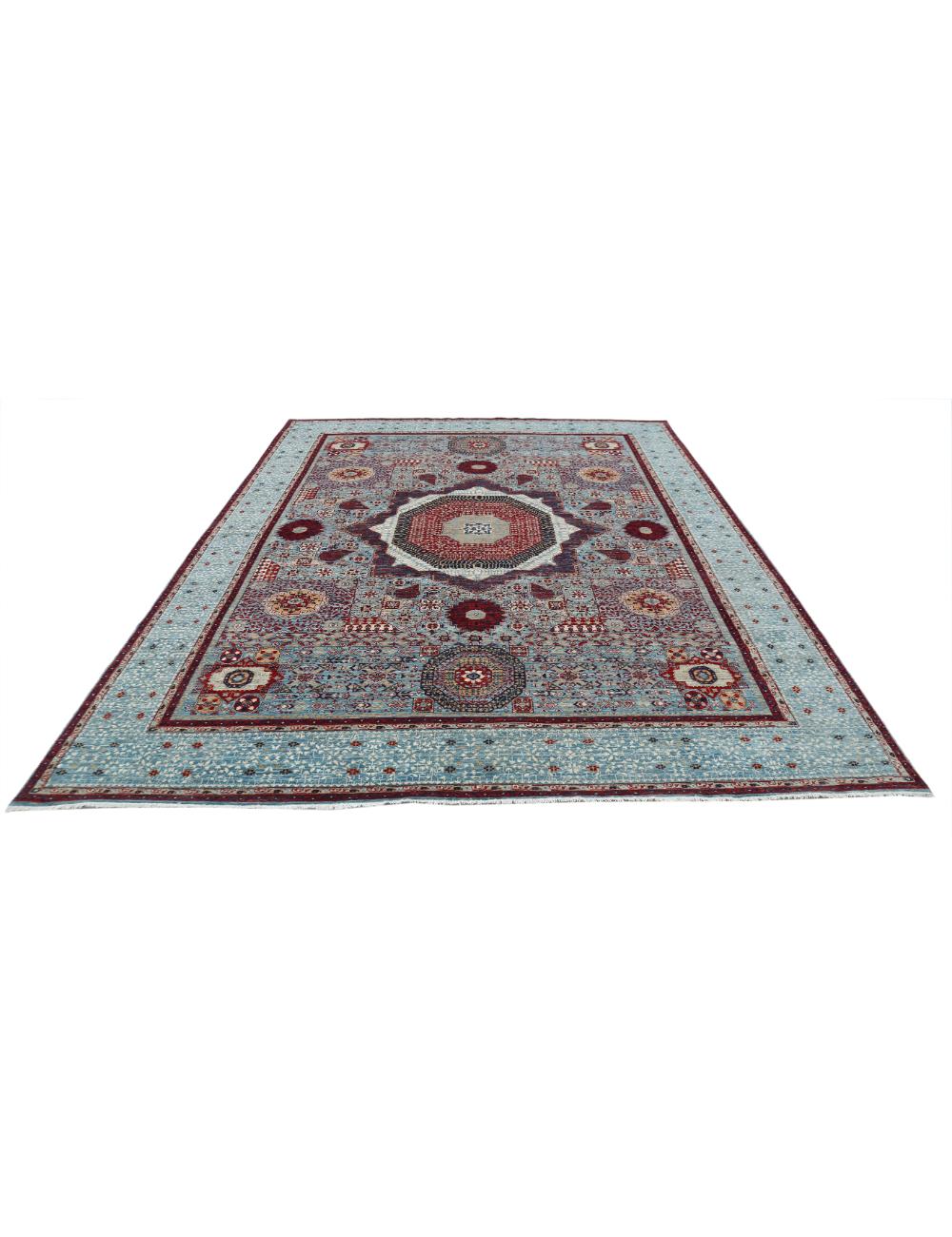 Hand Knotted Fine Mamluk Wool Rug 8' 10" x 11' 8" - No. AT93724