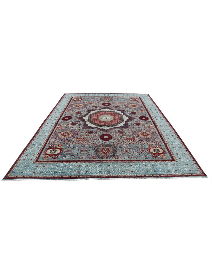 Hand Knotted Fine Mamluk Wool Rug 8' 10" x 11' 8" - No. AT93724
