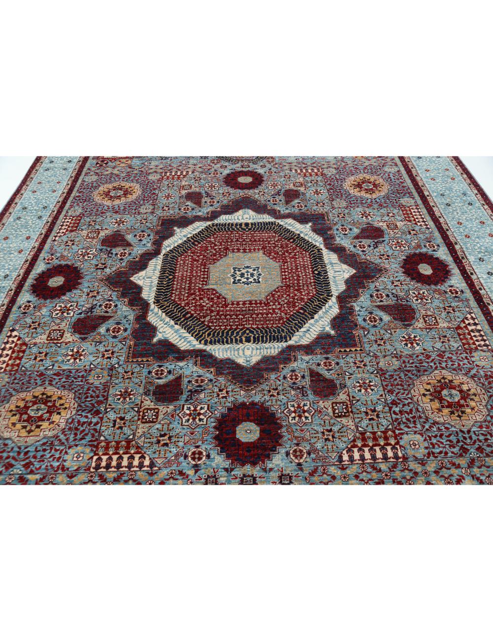 Hand Knotted Fine Mamluk Wool Rug 8' 10" x 11' 8" - No. AT93724