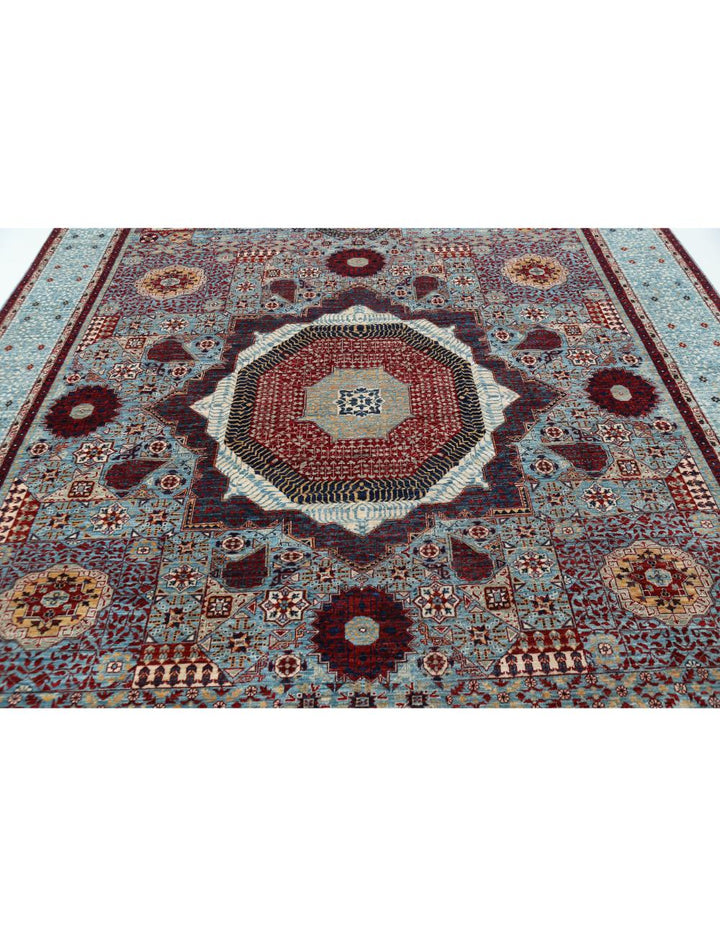 Hand Knotted Fine Mamluk Wool Rug 8' 10" x 11' 8" - No. AT93724