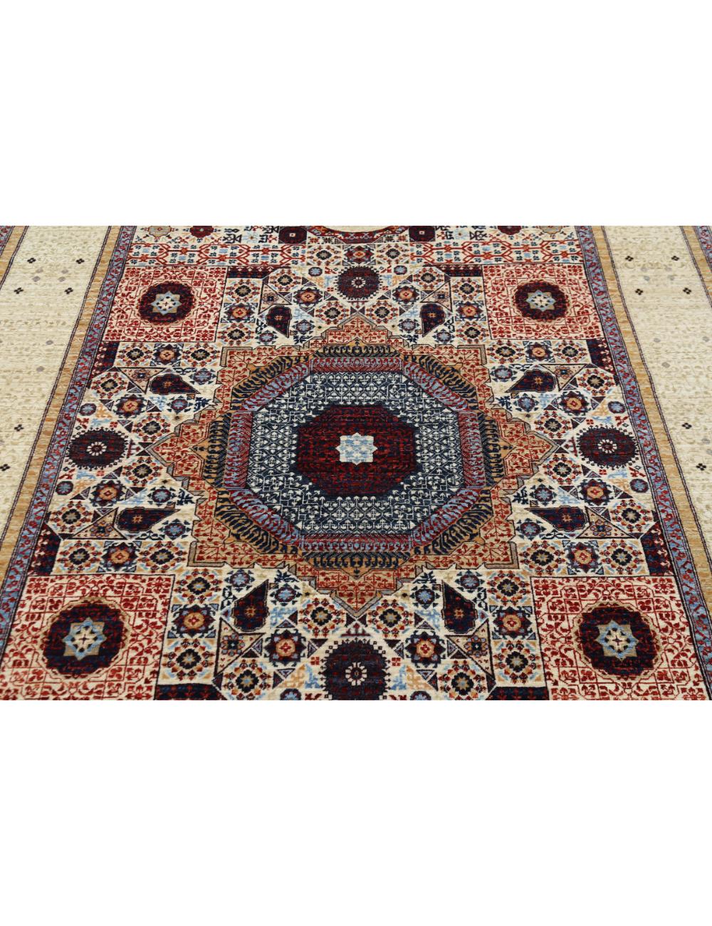 Hand Knotted Fine Mamluk Wool Rug 6' 0" x 9' 2" - No. AT72584