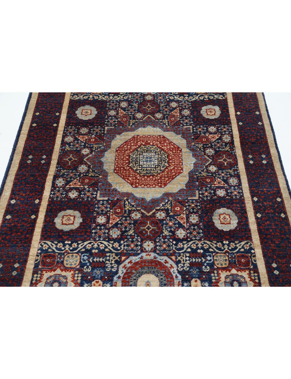 Hand Knotted Fine Mamluk Wool Rug 4' 1" x 5' 11" - No. AT44270