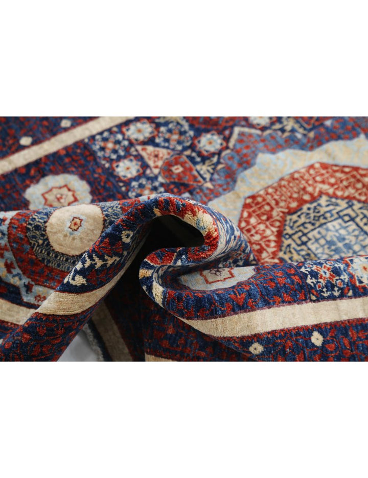 Hand Knotted Fine Mamluk Wool Rug 4' 1" x 5' 11" - No. AT44270