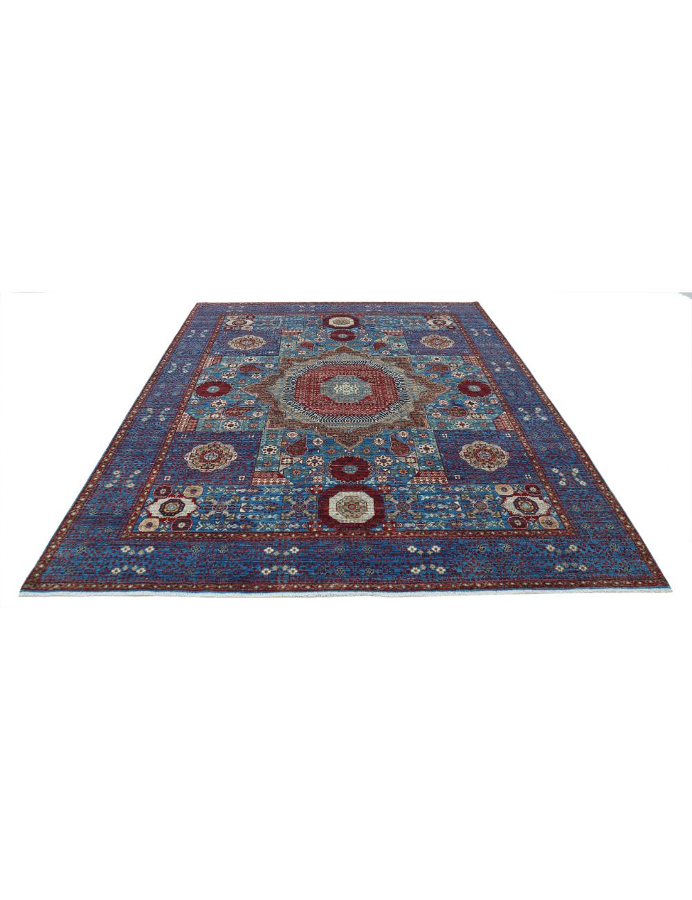 Hand Knotted Mamluk Wool Rug 8' 1" x 9' 9" - No. AT10857