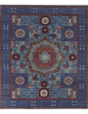 Hand Knotted Mamluk Wool Rug 8' 1" x 9' 9" - No. AT10857