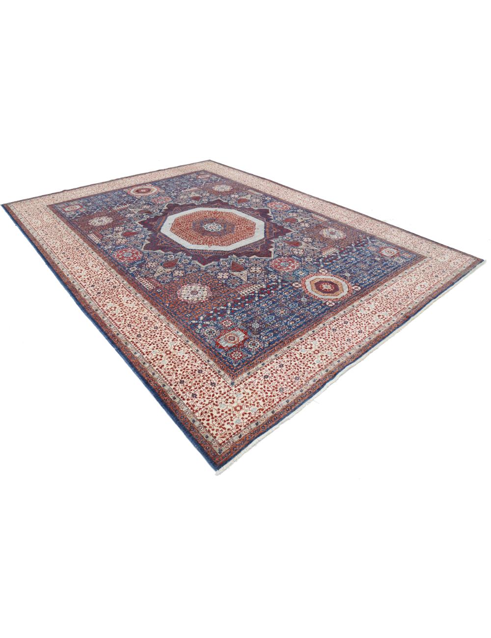Hand Knotted Fine Mamluk Wool Rug 9' 0" x 11' 11" - No. AT14812