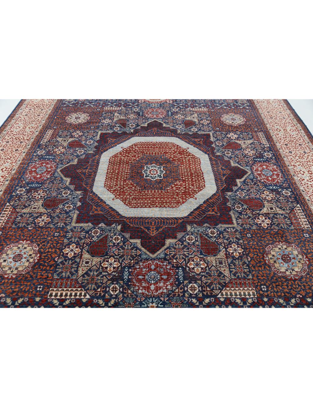 Hand Knotted Fine Mamluk Wool Rug 9' 0" x 11' 11" - No. AT14812