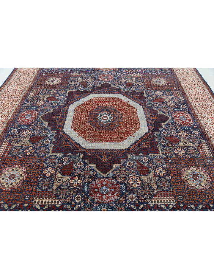Hand Knotted Fine Mamluk Wool Rug 9' 0" x 11' 11" - No. AT14812