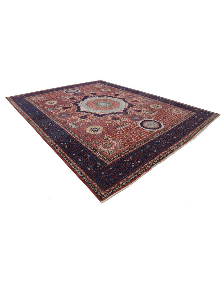 Hand Knotted Fine Mamluk Wool Rug 11' 8" x 14' 11" - No. AT11926