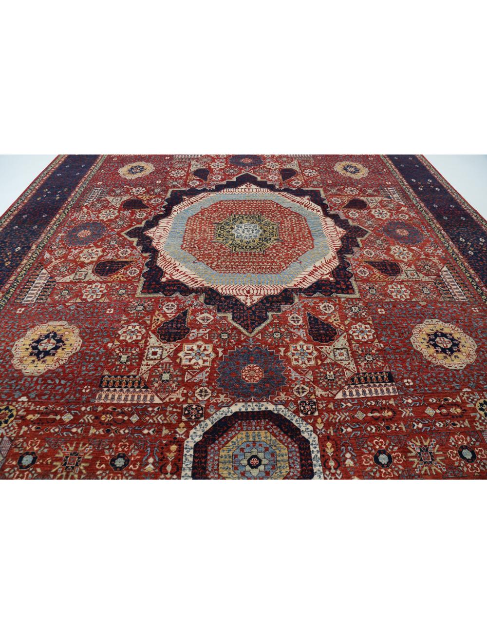 Hand Knotted Fine Mamluk Wool Rug 11' 8" x 14' 11" - No. AT11926