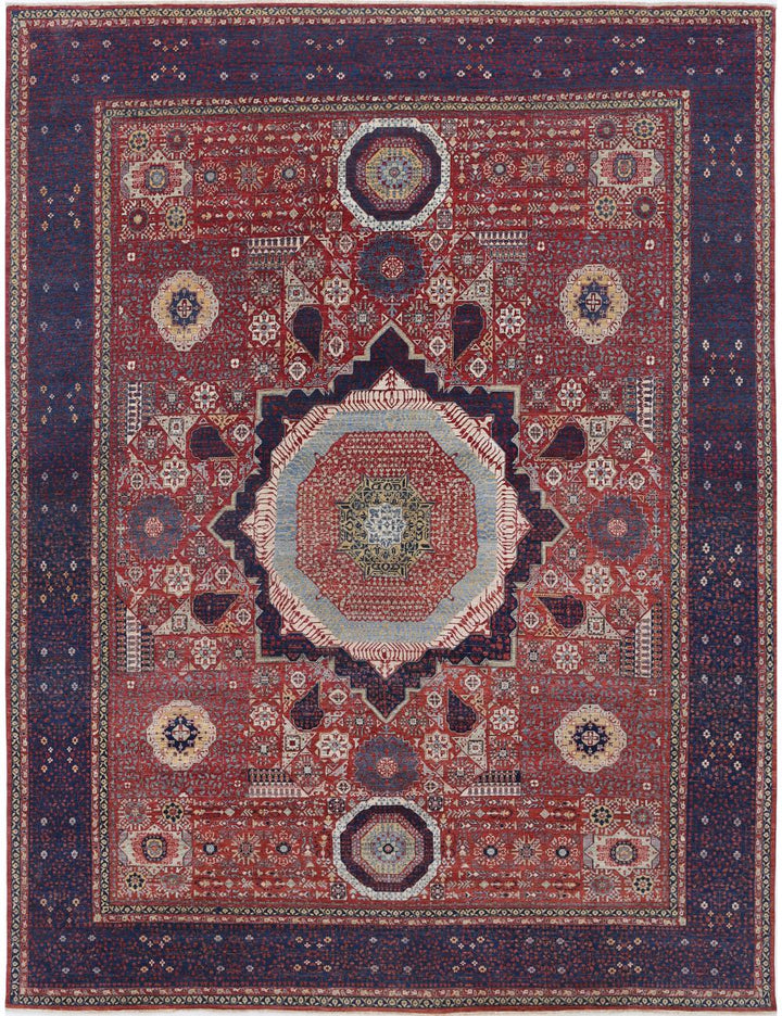 Hand Knotted Fine Mamluk Wool Rug 11' 8" x 14' 11" - No. AT11926