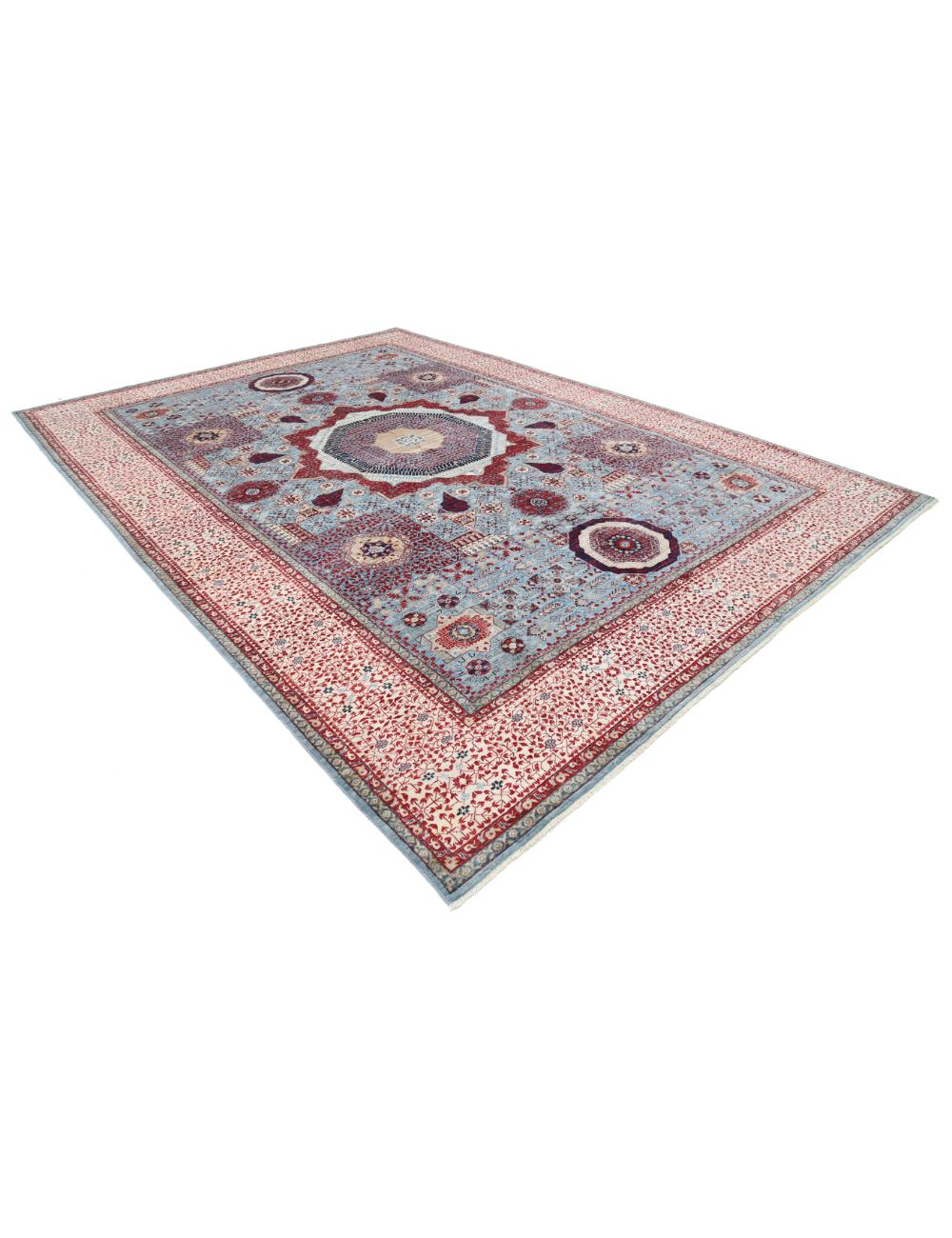 Hand Knotted Fine Mamluk Wool Rug 9' 10" x 13' 9" - No. AT97911