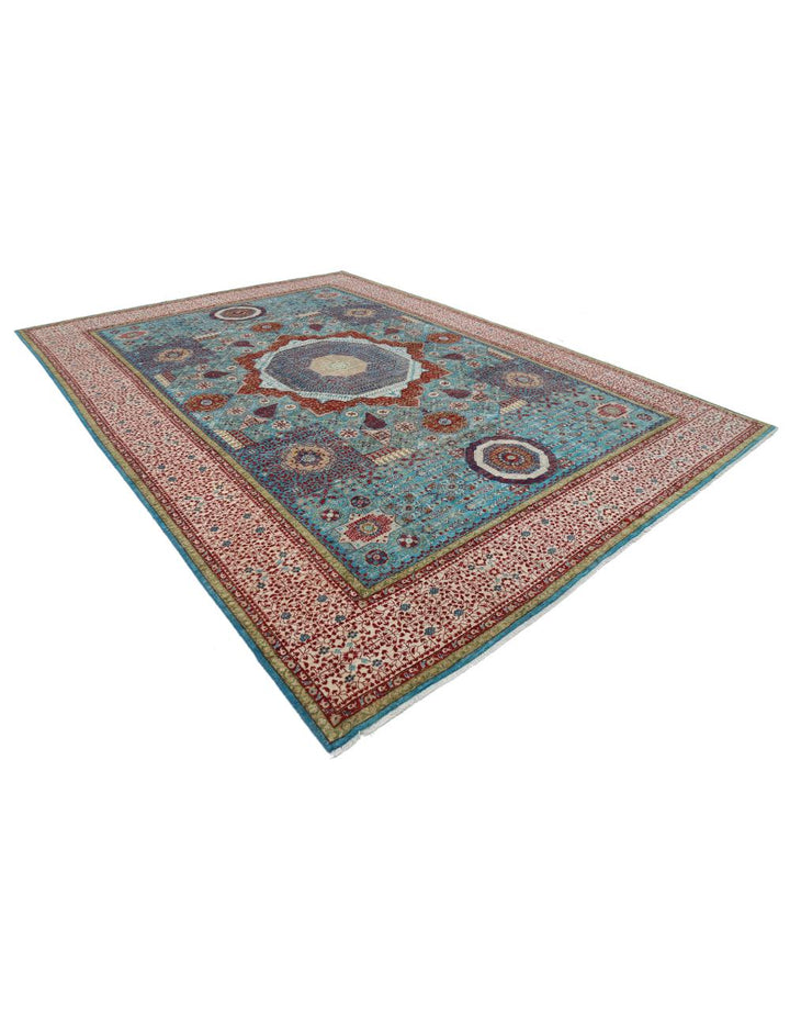 Hand Knotted Fine Mamluk Wool Rug 9' 9" x 13' 10" - No. AT83349
