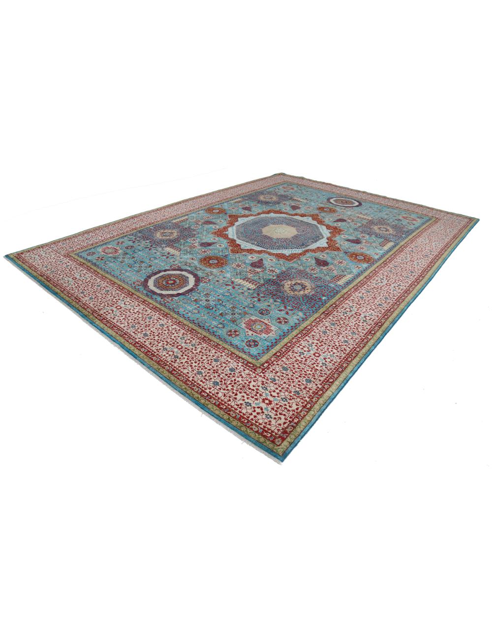 Hand Knotted Fine Mamluk Wool Rug 9' 9" x 13' 10" - No. AT83349