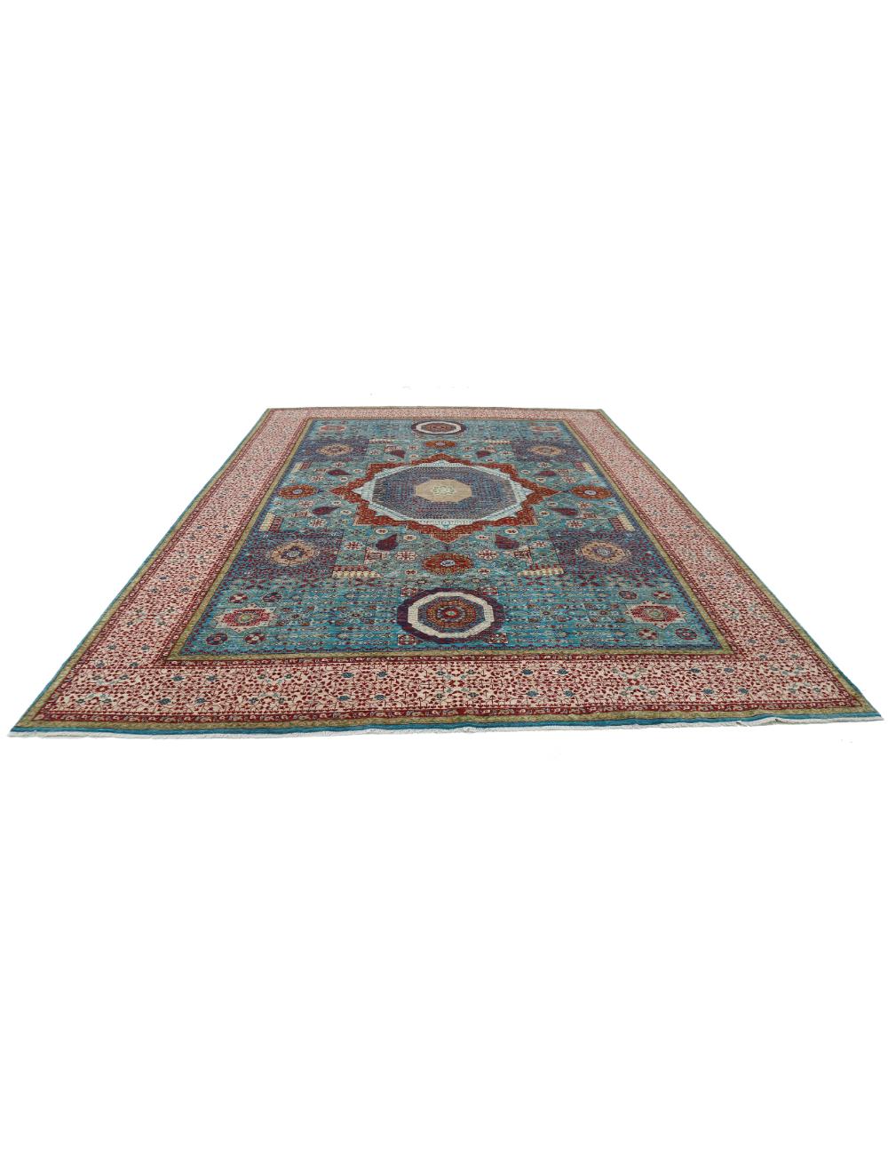 Hand Knotted Fine Mamluk Wool Rug 9' 9" x 13' 10" - No. AT83349