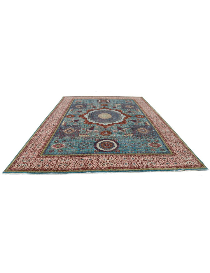 Hand Knotted Fine Mamluk Wool Rug 9' 9" x 13' 10" - No. AT83349