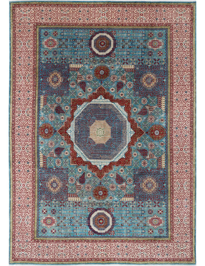 Hand Knotted Fine Mamluk Wool Rug 9' 9" x 13' 10" - No. AT83349