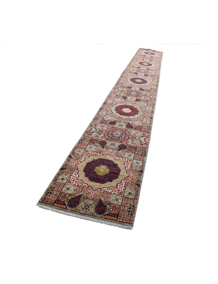 Hand Knotted Mamluk Wool Rug 2' 6" x 19' 6" - No. AT91582