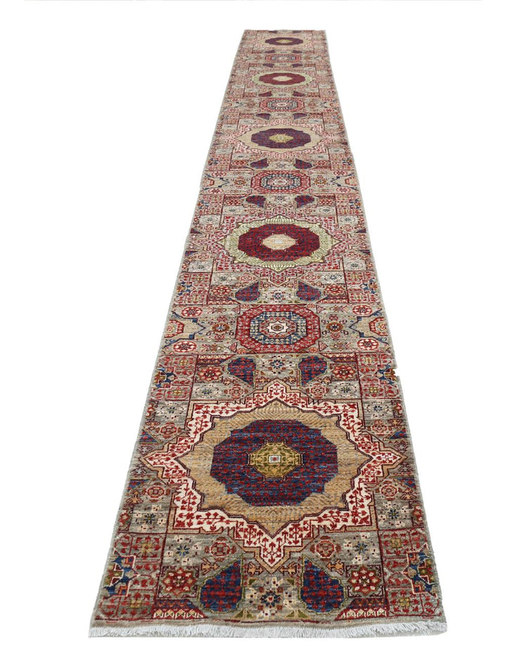 Hand Knotted Mamluk Wool Rug 2' 6" x 19' 6" - No. AT91582