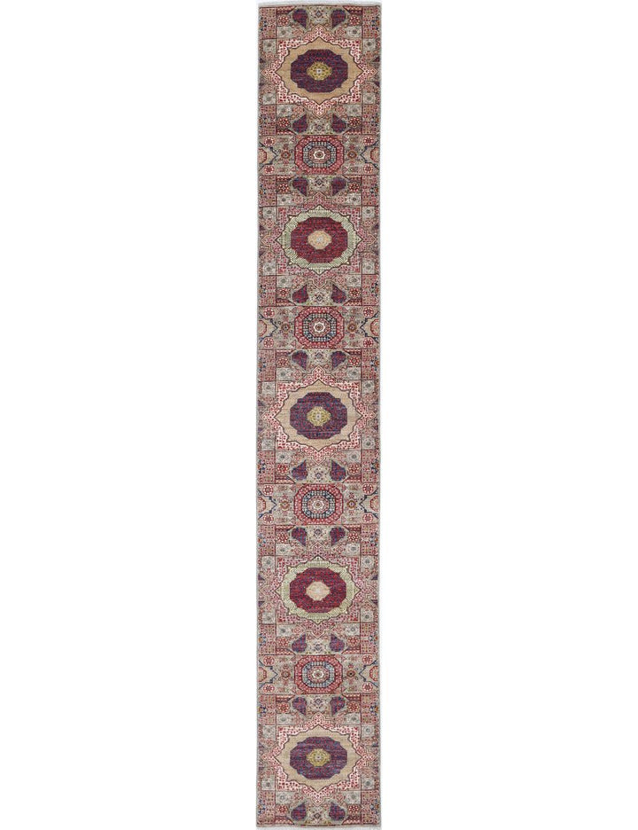 Hand Knotted Mamluk Wool Rug 2' 6" x 19' 6" - No. AT91582