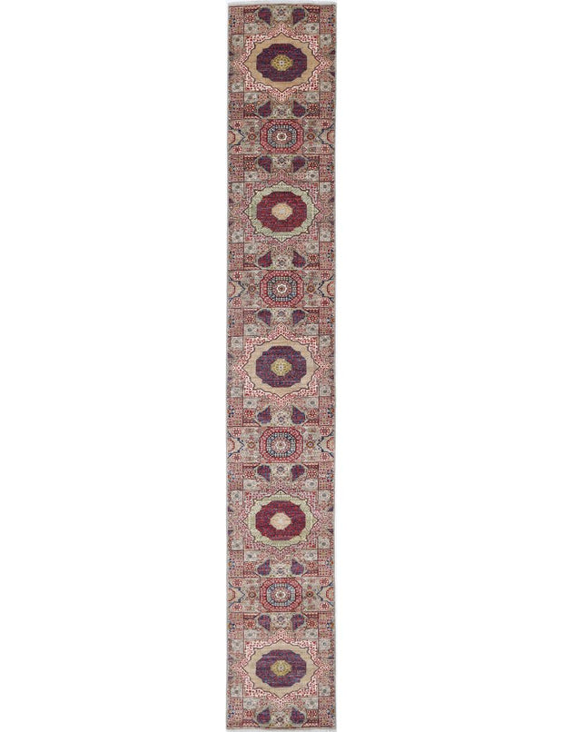 Hand Knotted Mamluk Wool Rug 2' 6" x 19' 6" - No. AT91582