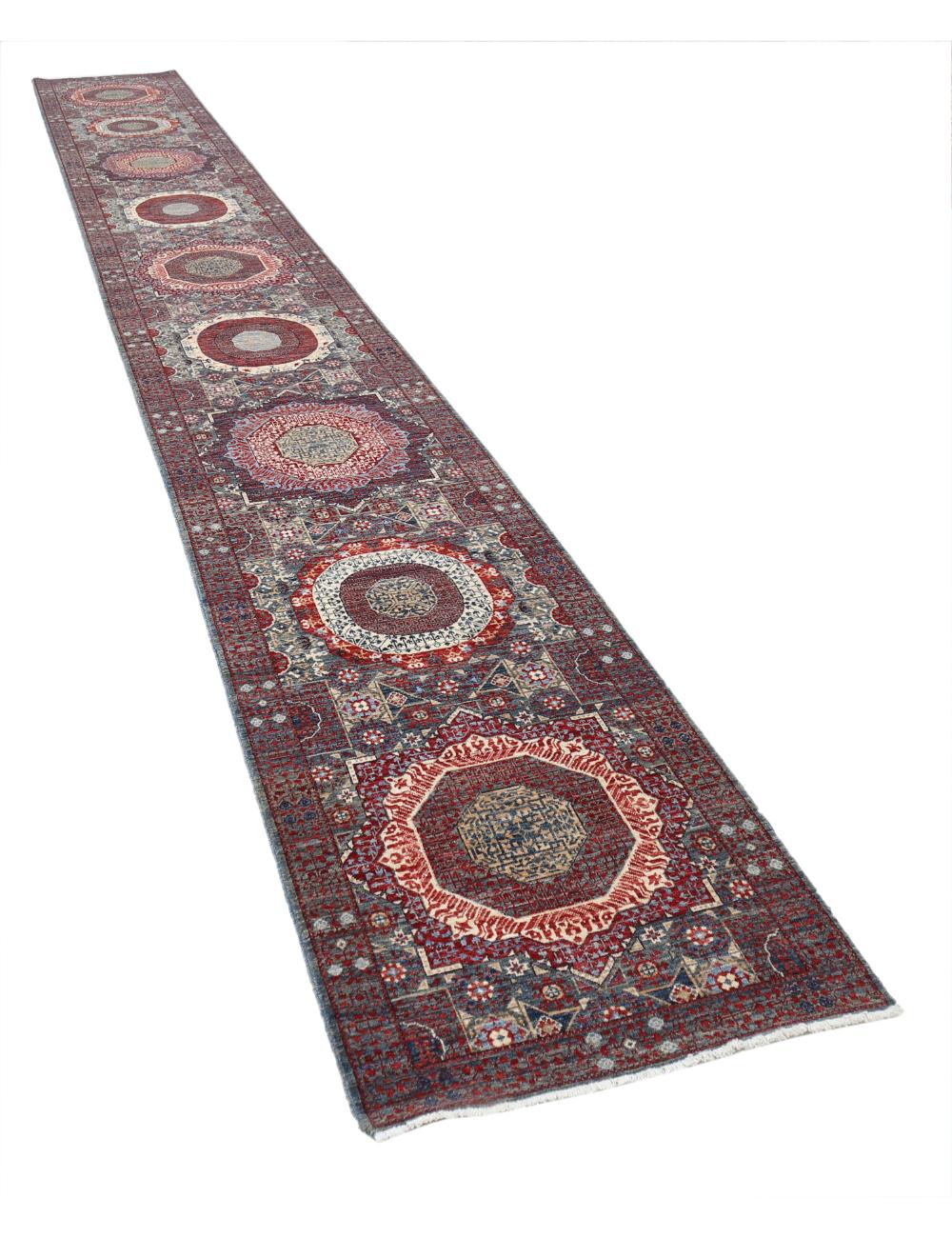 Hand Knotted Fine Mamluk Wool Rug 2' 6" x 19' 2" - No. AT59849