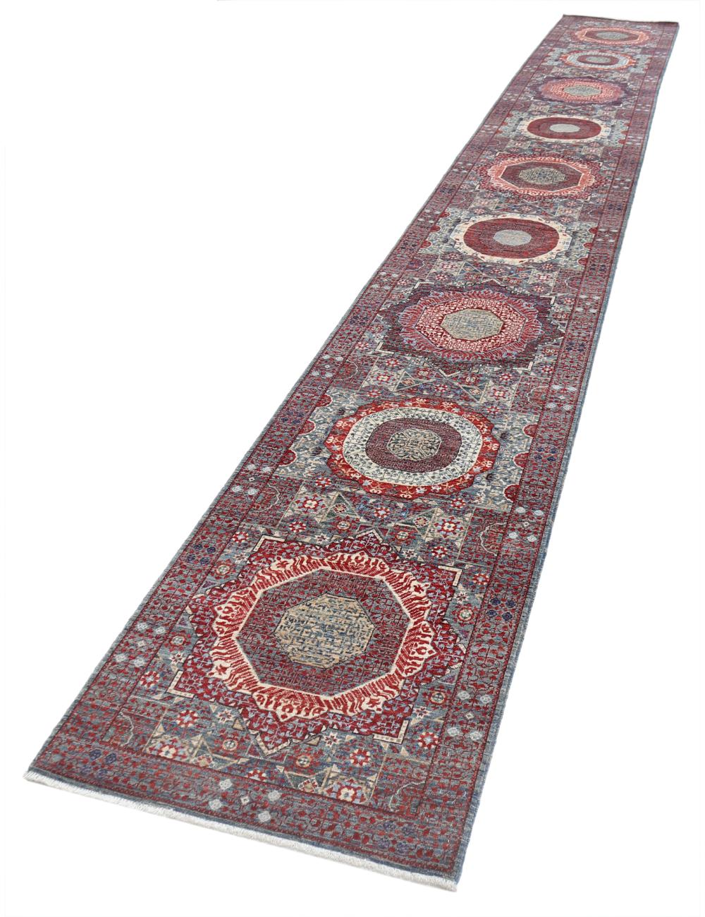 Hand Knotted Fine Mamluk Wool Rug 2' 6" x 19' 2" - No. AT59849
