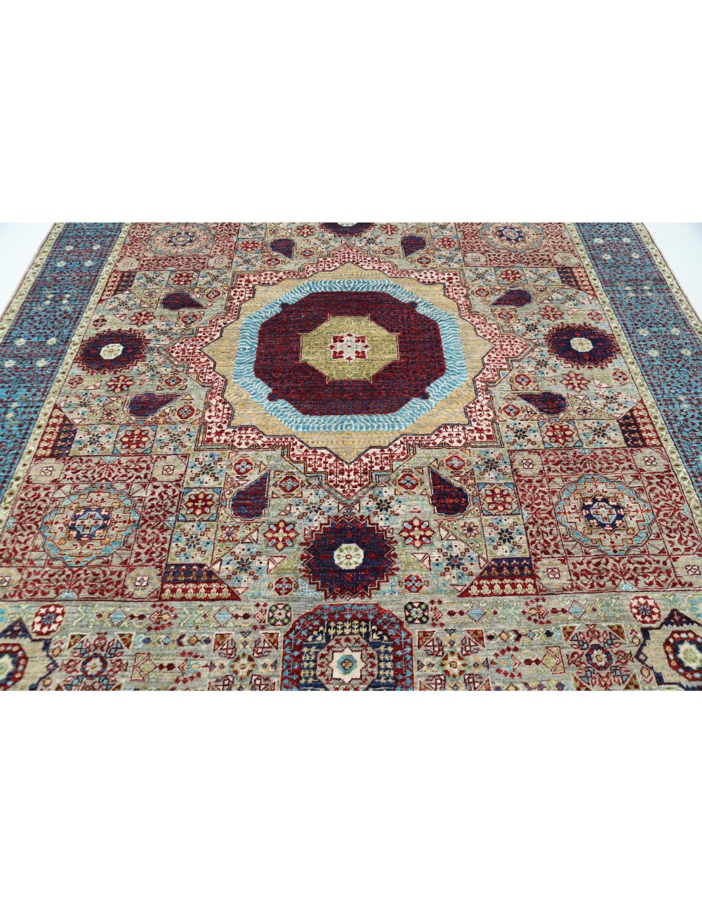 Hand Knotted Mamluk Wool Rug 8' 2" x 9' 10" - No. AT41497