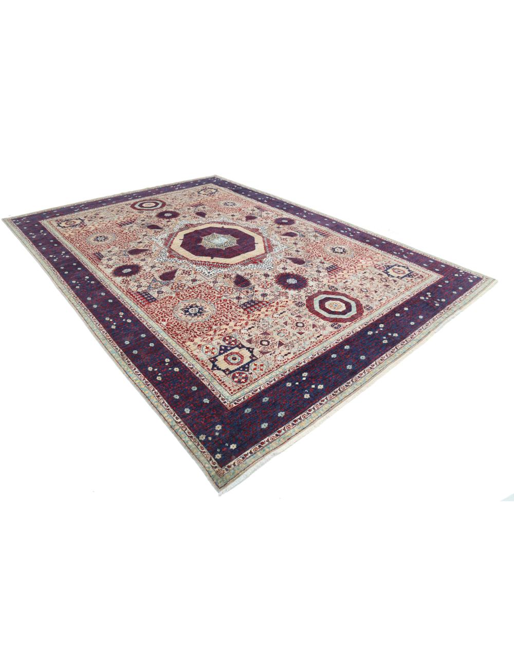 Hand Knotted Fine Mamluk Wool Rug 8' 8" x 12' 0" - No. AT25990