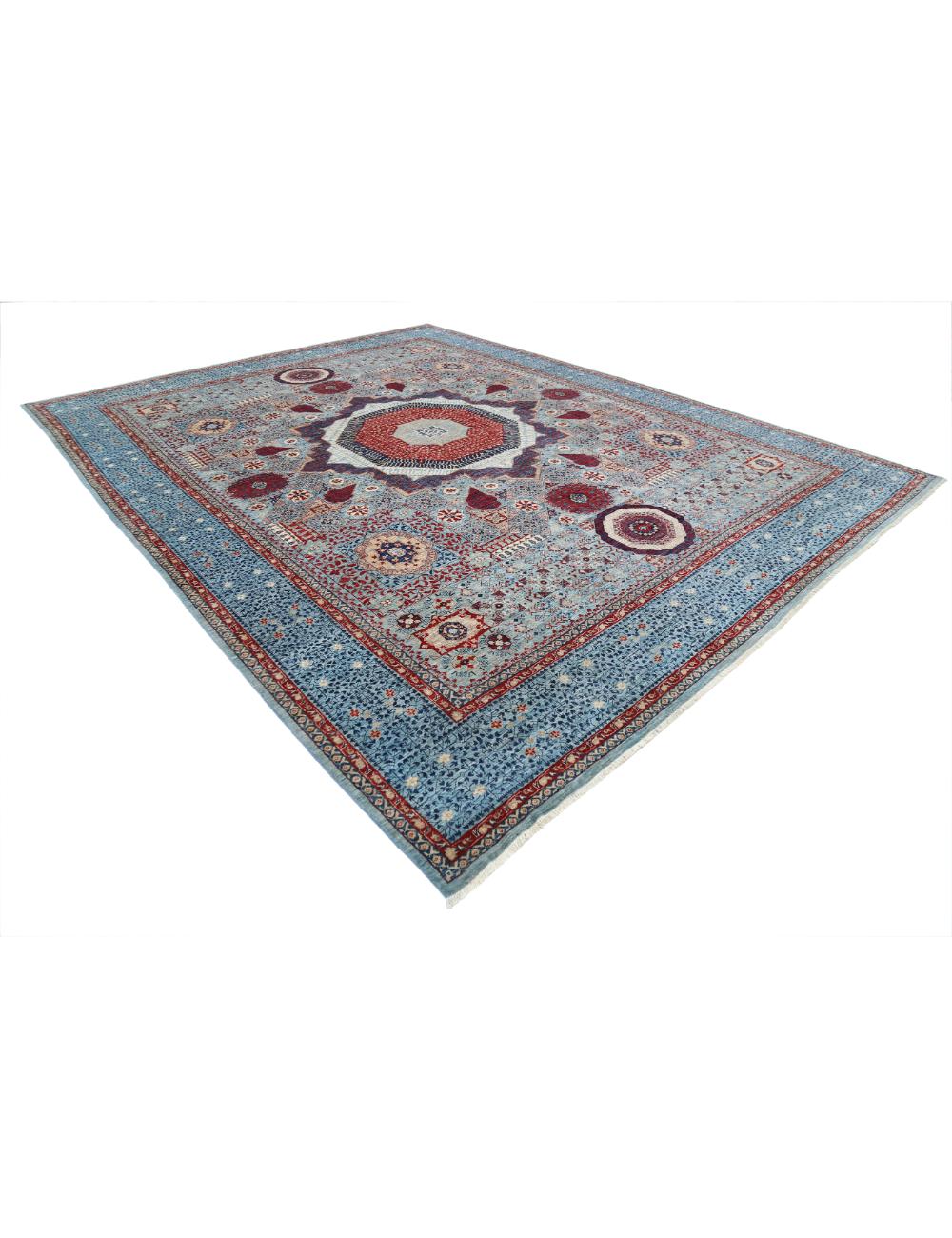 Hand Knotted Fine Mamluk Wool Rug 11' 8" x 14' 11" - No. AT46482