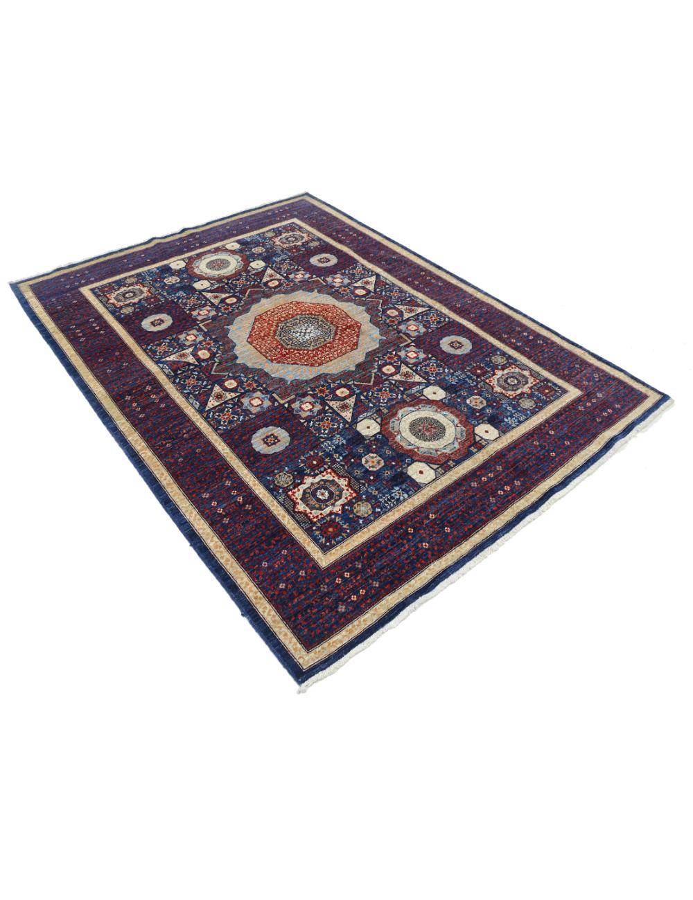 Hand Knotted Fine Mamluk Wool Rug 5' 2" x 7' 1" - No. AT28337