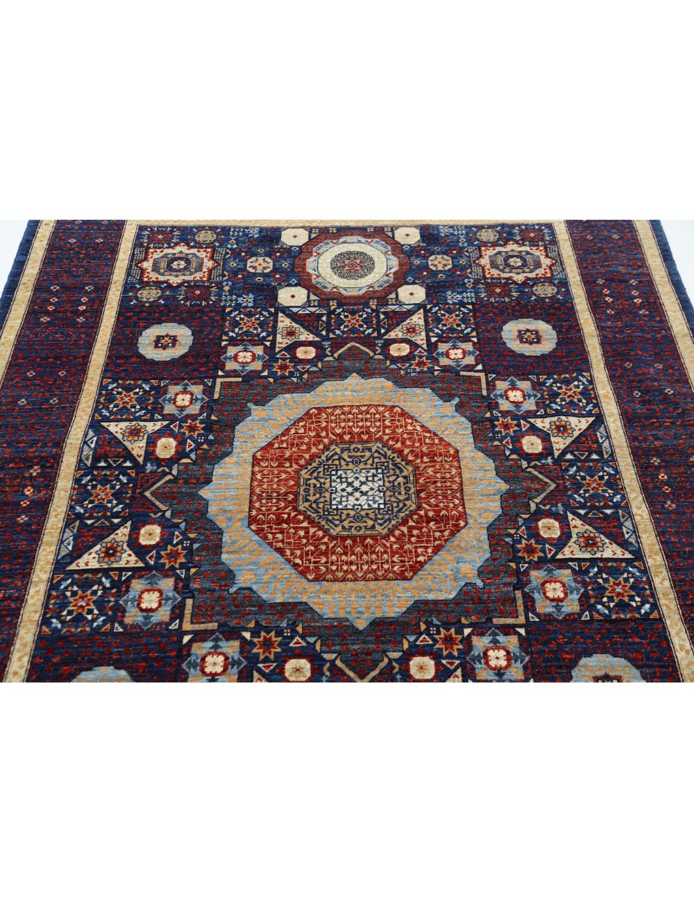 Hand Knotted Fine Mamluk Wool Rug 5' 2" x 7' 1" - No. AT28337