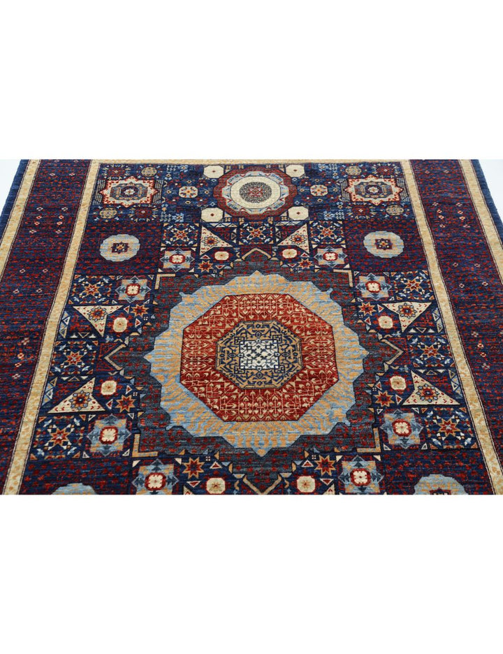 Hand Knotted Fine Mamluk Wool Rug 5' 2" x 7' 1" - No. AT28337