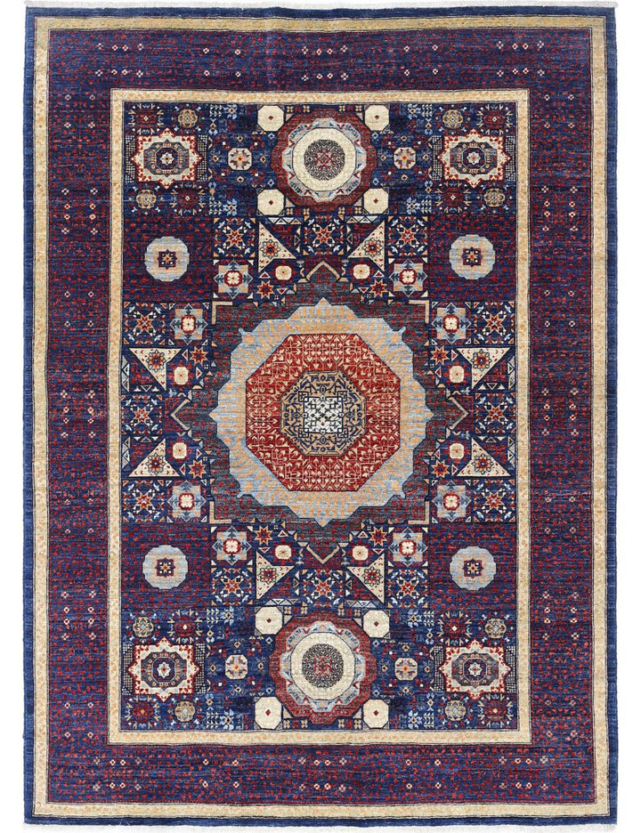 Hand Knotted Fine Mamluk Wool Rug 5' 2" x 7' 1" - No. AT28337