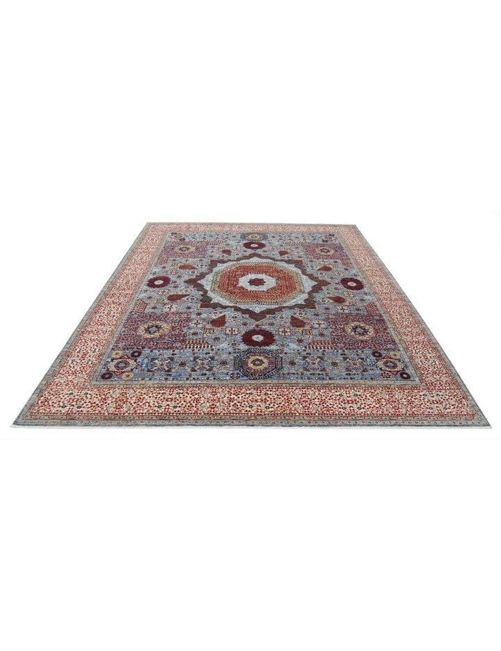 Hand Knotted Fine Mamluk Wool Rug 8' 1" x 9' 9" - No. AT71677