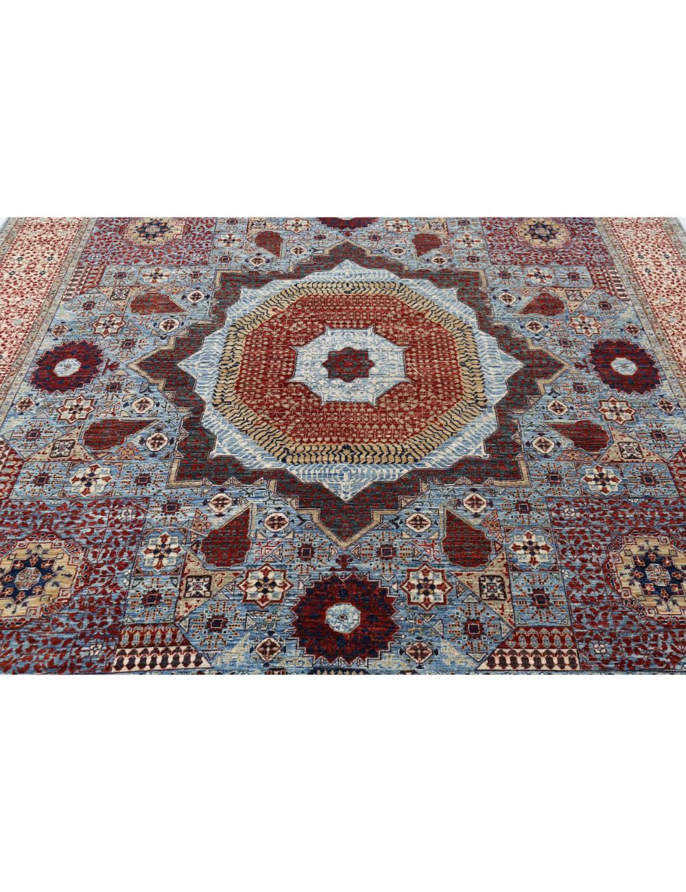 Hand Knotted Fine Mamluk Wool Rug 8' 1" x 9' 9" - No. AT71677