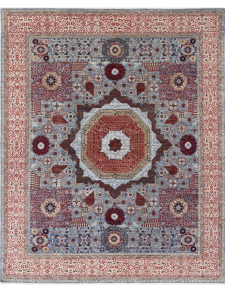 Hand Knotted Fine Mamluk Wool Rug 8' 1" x 9' 9" - No. AT71677