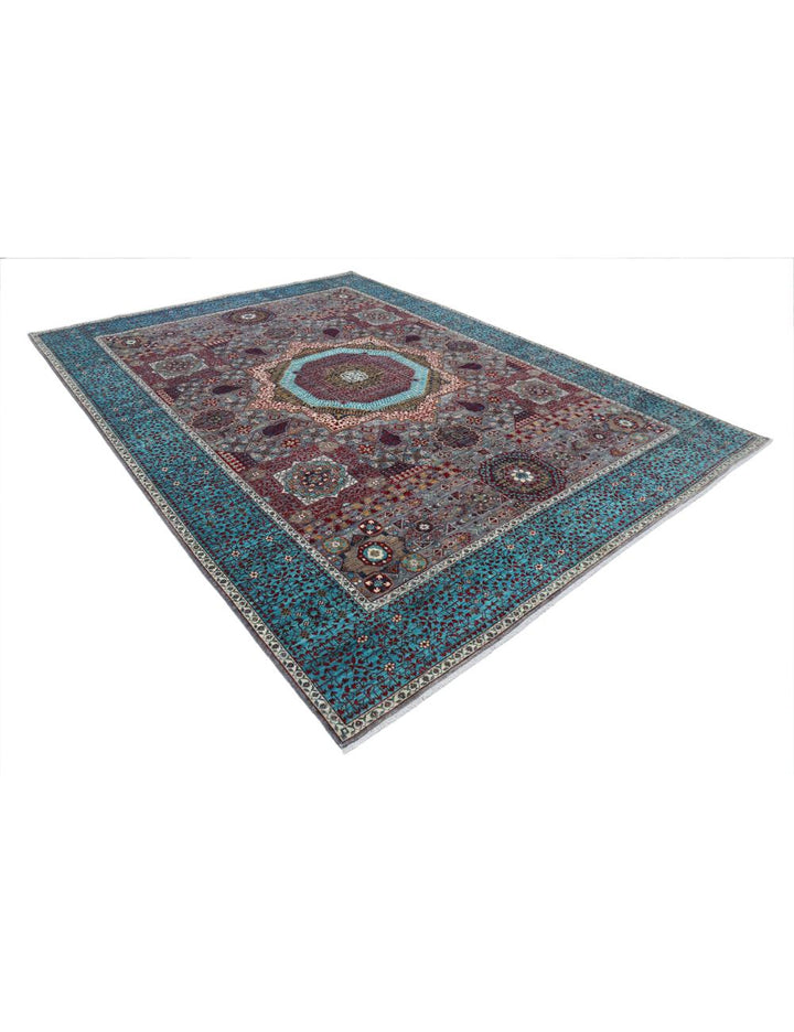 Hand Knotted Mamluk Wool Rug 9' 1" x 12' 3" - No. AT91349
