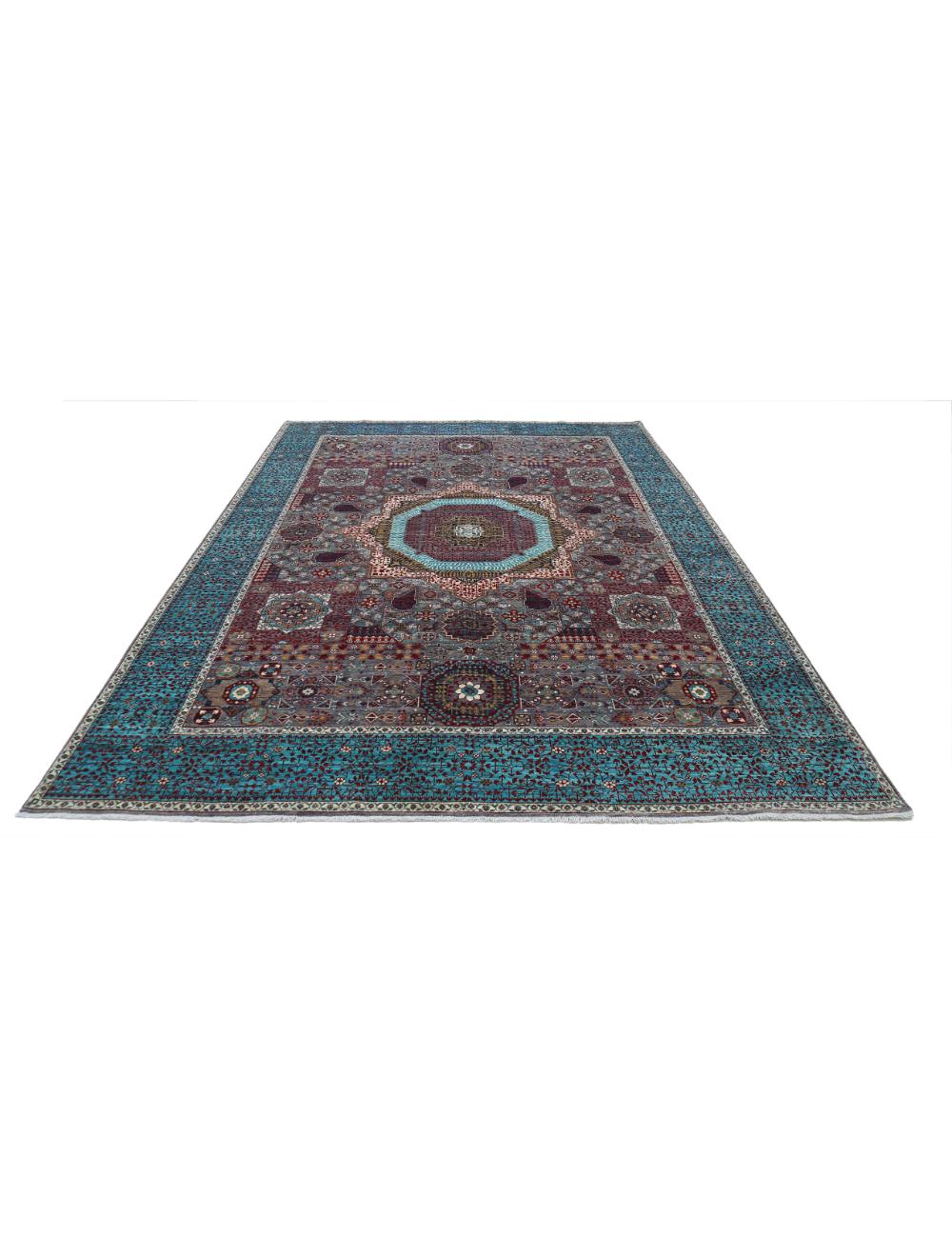 Hand Knotted Mamluk Wool Rug 9' 1" x 12' 3" - No. AT91349