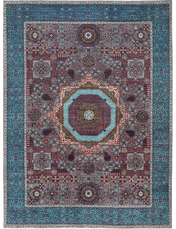 Hand Knotted Mamluk Wool Rug 9' 1" x 12' 3" - No. AT91349