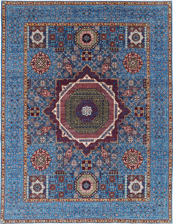 Hand Knotted Mamluk Wool Rug 7' 11" x 10' 4" - No. AT96368