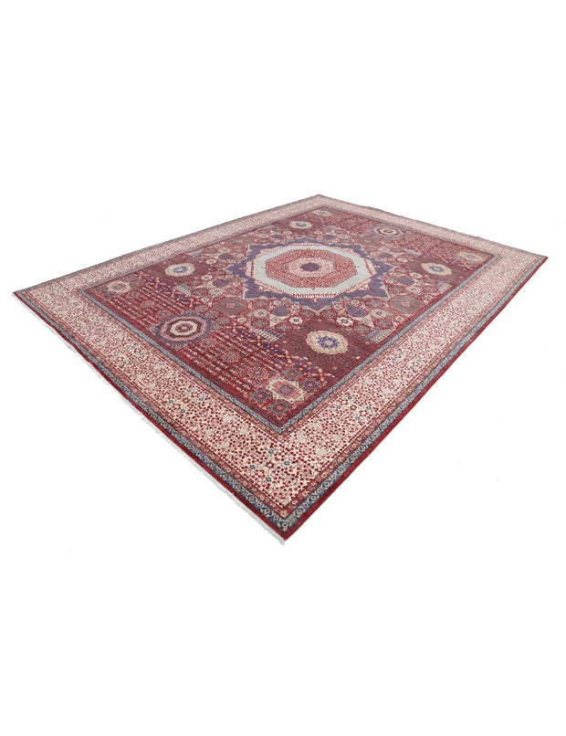 Hand Knotted Fine Mamluk Wool Rug 9' 0" x 11' 9" - No. AT79097