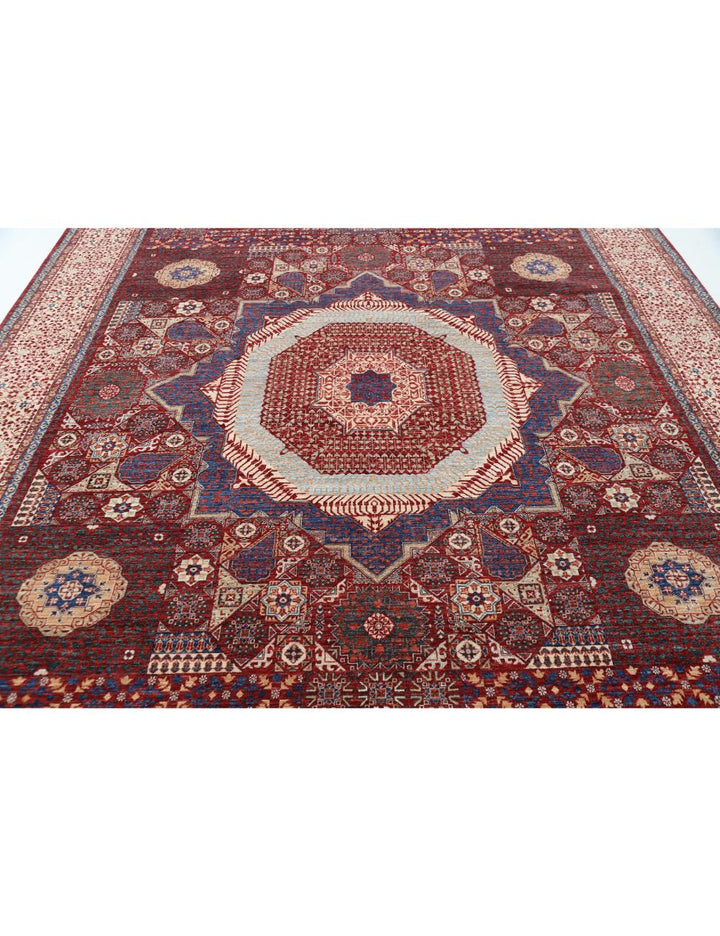 Hand Knotted Fine Mamluk Wool Rug 9' 0" x 11' 9" - No. AT79097
